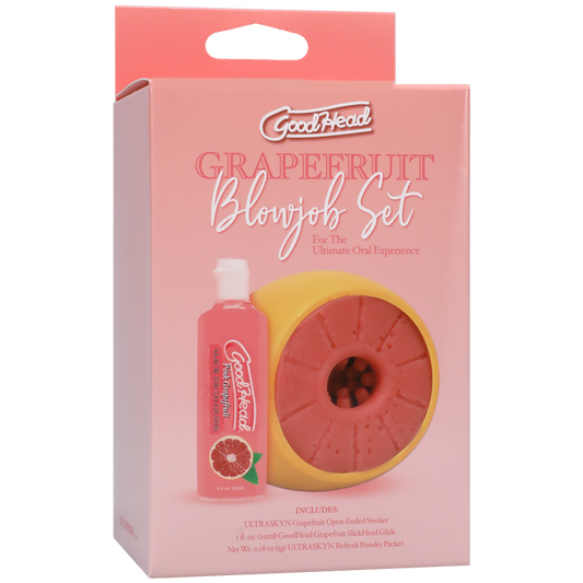 GoodHead - Grapefruit Blowjob Set - Yellow/Pink