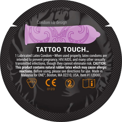 ONE Tattoo Touch Condoms (Bulk)