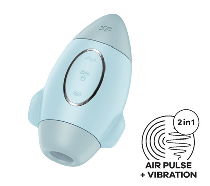 Satisfyer Mission Control Double Air Pulse Vibrator Blue