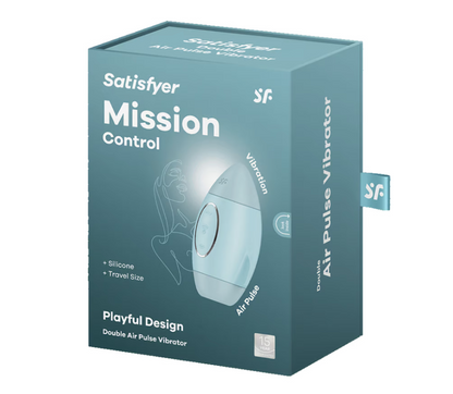 Satisfyer Mission Control Double Air Pulse Vibrator Blue