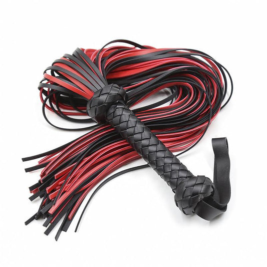 Please - Punish Me Flogger- Black/Red