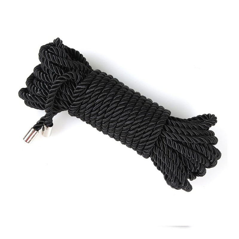 Please - Silk Bondage Rope - Black Nylon