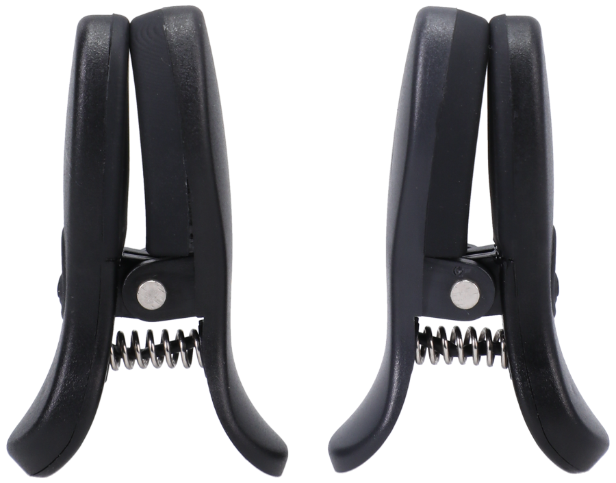 Merci - Vibro Grippers - Vibrating Nipple Clamps, Rechargeable with case Black