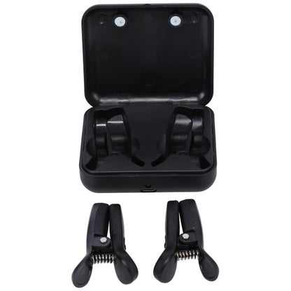 Merci - Vibro Grippers - Vibrating Nipple Clamps, Rechargeable with case Black