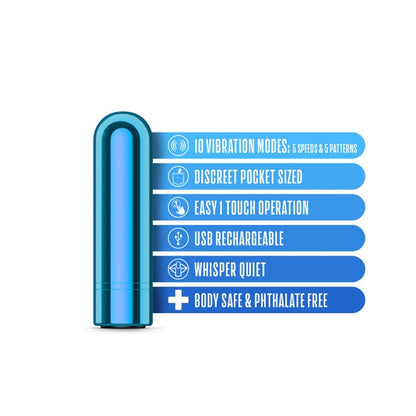 Blush - Kool Vibes - Rechargeable Mini Bullet - Blueberry