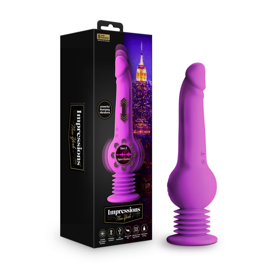 Blush - Impressions - York - Gyro-Quake Dildo - Purple