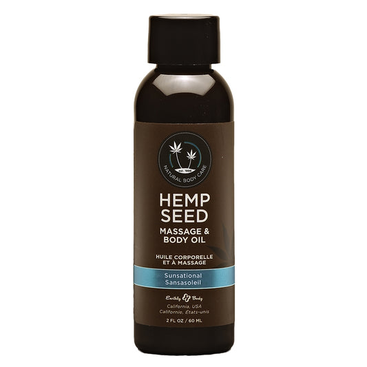 Hemp Seed Massage & Body Oil 2oz. Sunsational