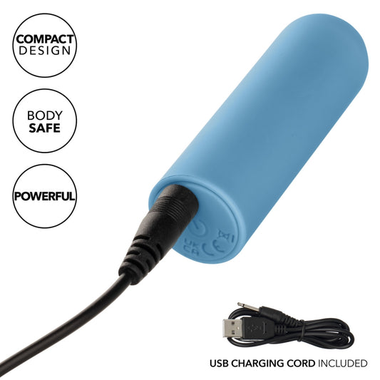 California Exotic Turbo Buzz Rounded Mini Bullet - Blue