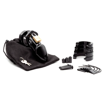 Chastity Kits - CB-6000 Black Kit with 3 1/4" Cage Length