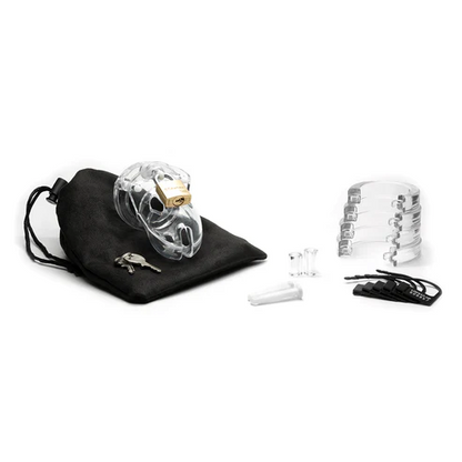 Chastity Kits - Mr. Stubb Clear Kit with 1 3/4" Cage Length