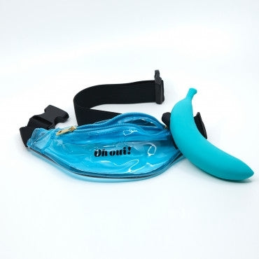 LoveToLove Oh Oui Banana Dildo In Banana Bag - Blue Lagoon (MSRP CAD$74.99)