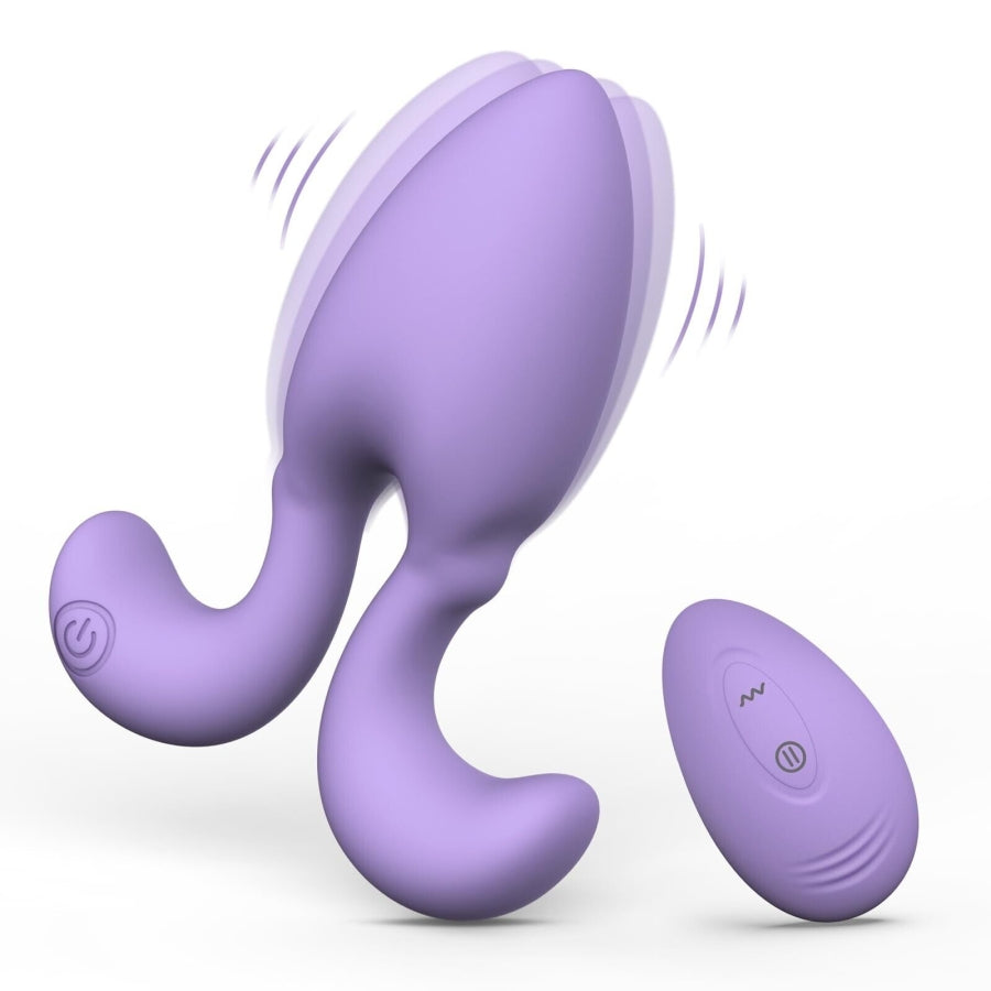 Dorace Anal Vibrator with Remote Control Light Purple