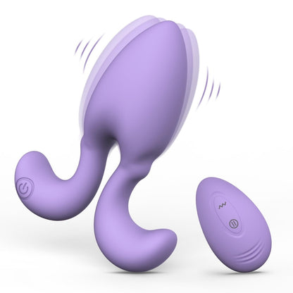 Dorace Anal Vibrator with Remote Control Light Purple