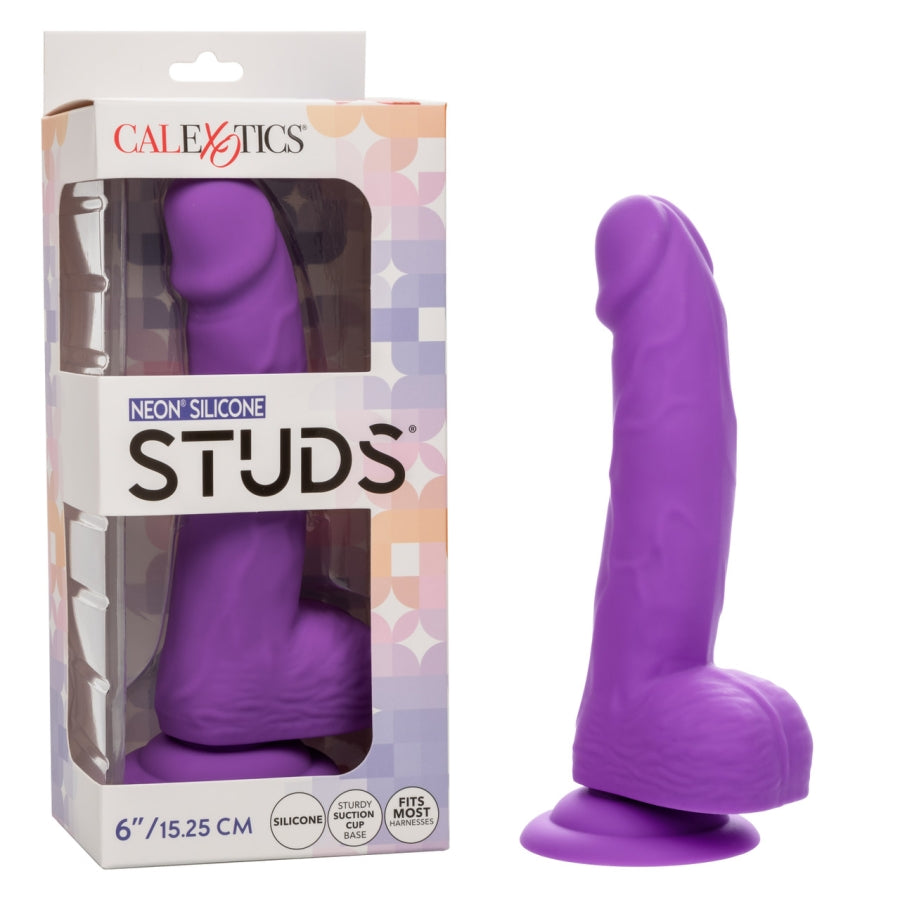 Neon Silicone Studs 6"/15.25 cm - Purple