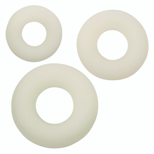 California Exotic Alpha Glow-In-The-Dark Liquid Silicone 3 Ring Set