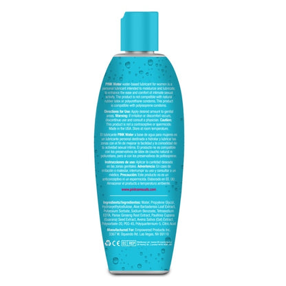 Pink Water 8.0 oz Flip-top Bottle