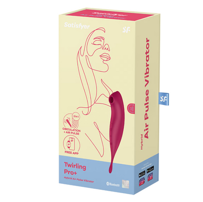 Satisfyer Twirling Pro+ Connect App Dark Red