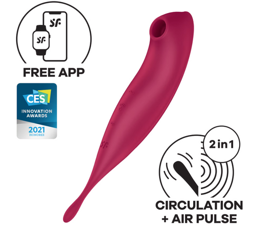 Satisfyer Twirling Pro+ Connect App Dark Red