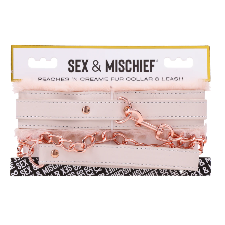 Sportsheets - Peaches 'n CreaMe Fur Collar & Leash