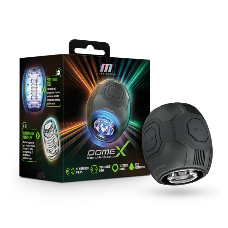 Blush - M for Men - Dome X - Vibrating Masturbator - Black