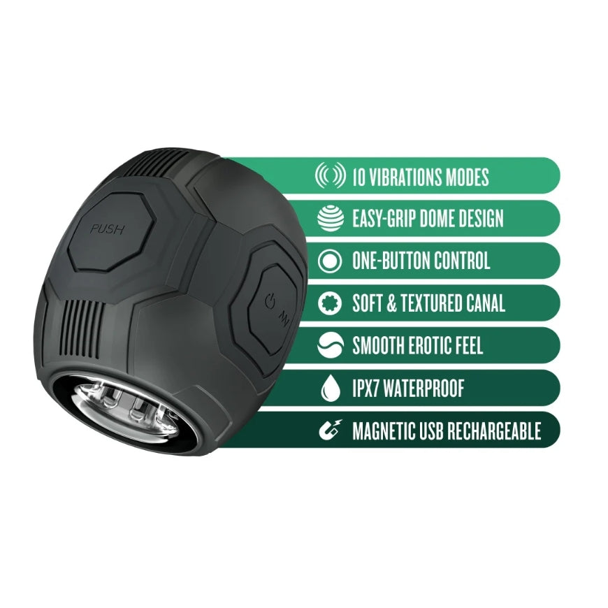 Blush - M for Men - Dome X - Vibrating Masturbator - Black