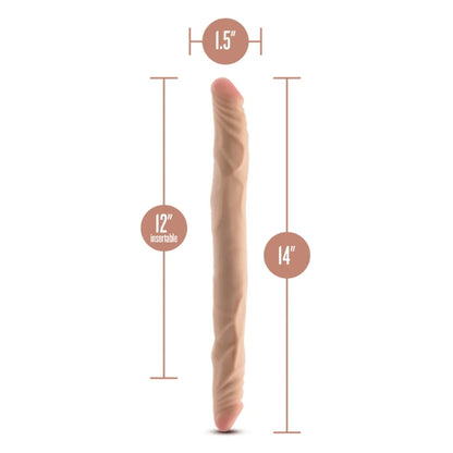 Blush - Dr. Skin Plus - 14" Posable Double Dong - Beige