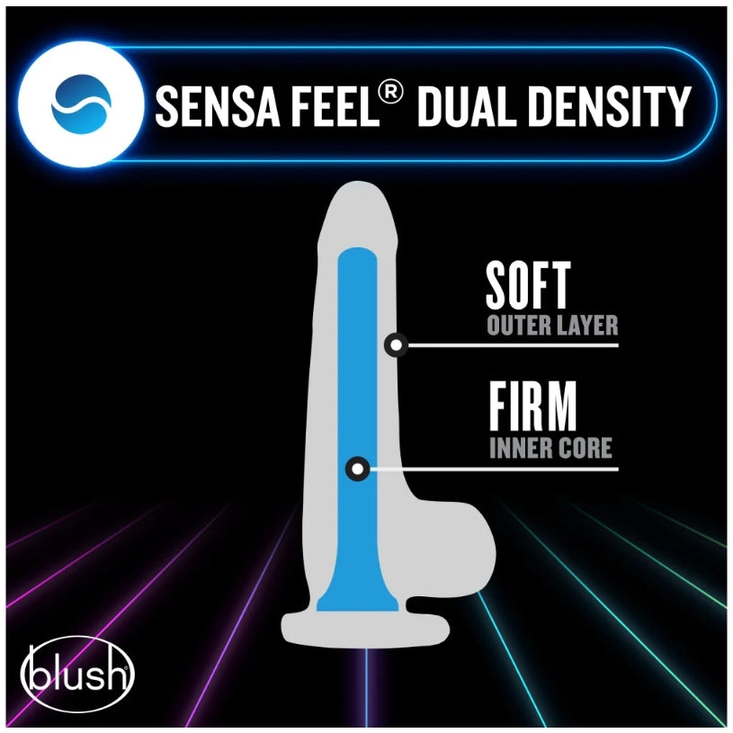 Blush - Neo Elite - Glow in the Dark - Prysm 7" Dildo - Neon Blue
