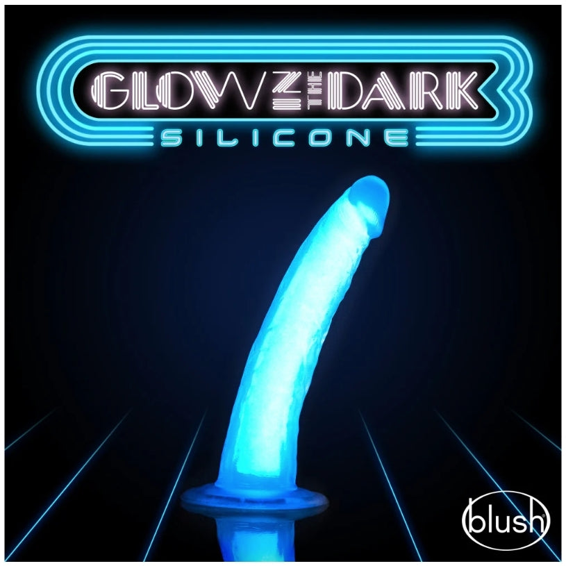 Blush - Neo Elite - Glow in the Dark - Prysm 7" Dildo - Neon Blue
