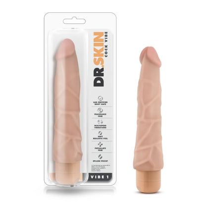 Blush - Dr. Skin - Cock Vibe 1 - 9" Vibrating Cock - Beige