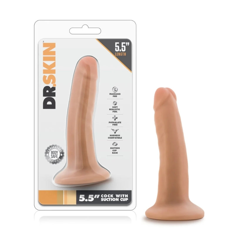 Blush - Dr. Skin - 5.5" Cock With Suction Cup - Vanilla