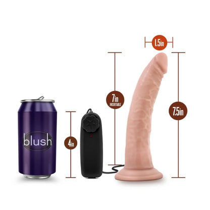 Blush - Dr. Skin - Dr. Dave 7" Vibrating Cock with Suction Cup - Vanilla