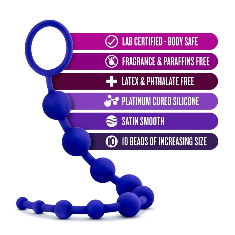 Blush - Luxe - Silicone 10 Beads - Indigo