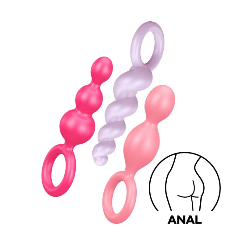 Satisfyer Booty Call (set of 3) Pink/Purple/Red