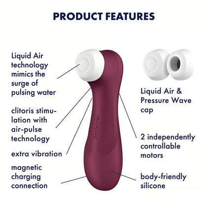 Satisfyer Pro 2 Generation 3 Wine Red (Non-App)