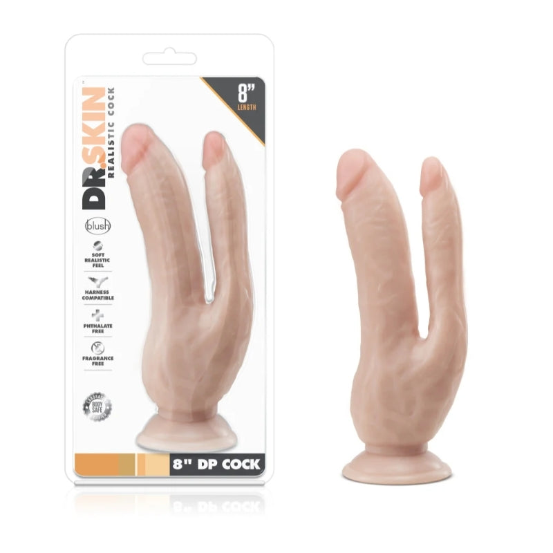 Blush - Dr. Skin - 8" DP Cock - Vanilla