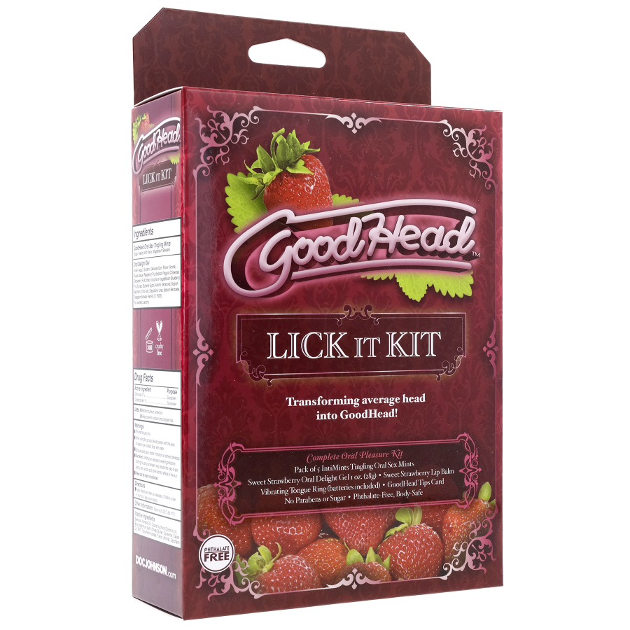 GoodHead Lick It Kit For Her Multi-Colored Sweet Strawberry