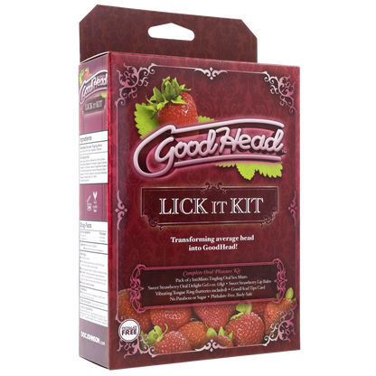 GoodHead Lick It Kit For Her Multi-Colored Sweet Strawberry