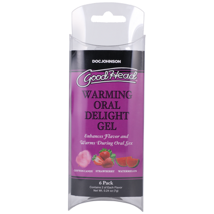 GoodHead Warming Head Oral Delight Gel 6 Pack 0.24oz.