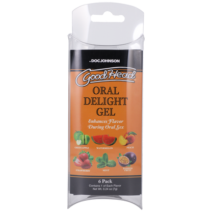 GoodHead Oral Delight Gel 6-Pack 0.24oz. Orange