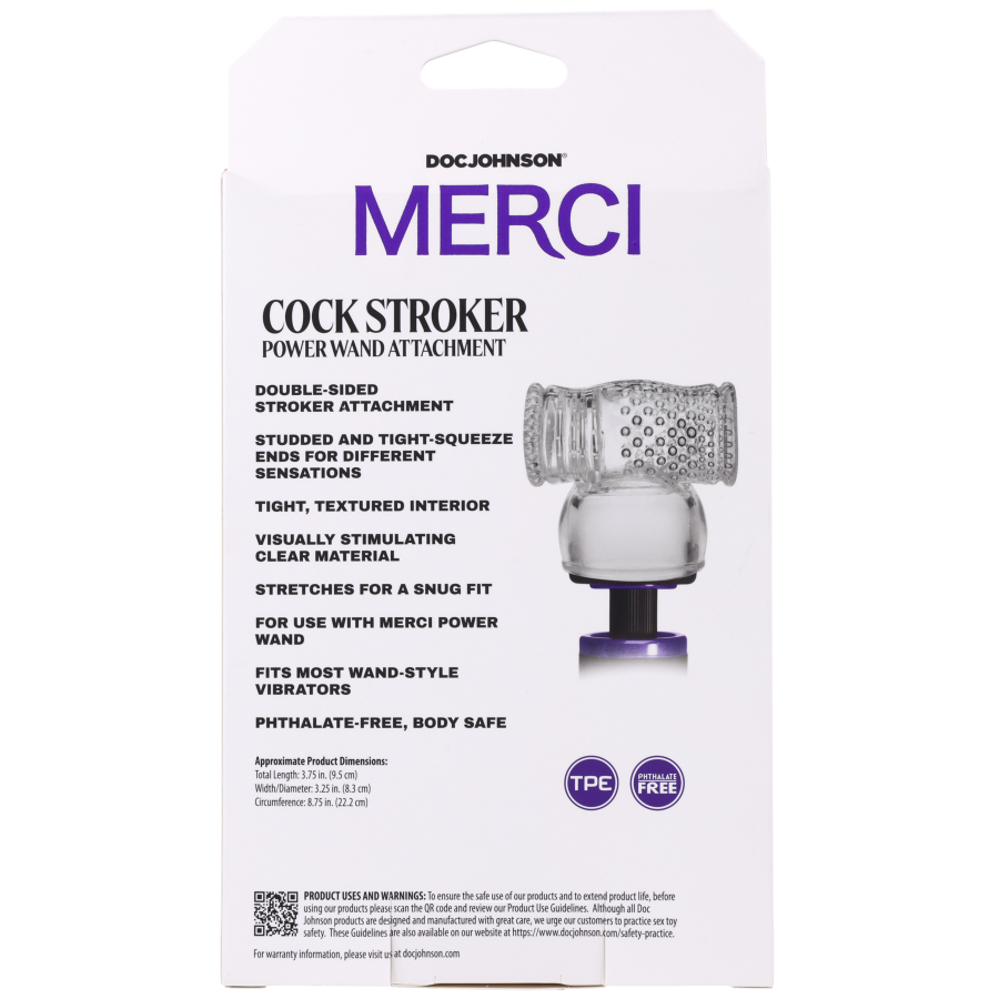 Merci Cock Stroker Wand Attachment Clear