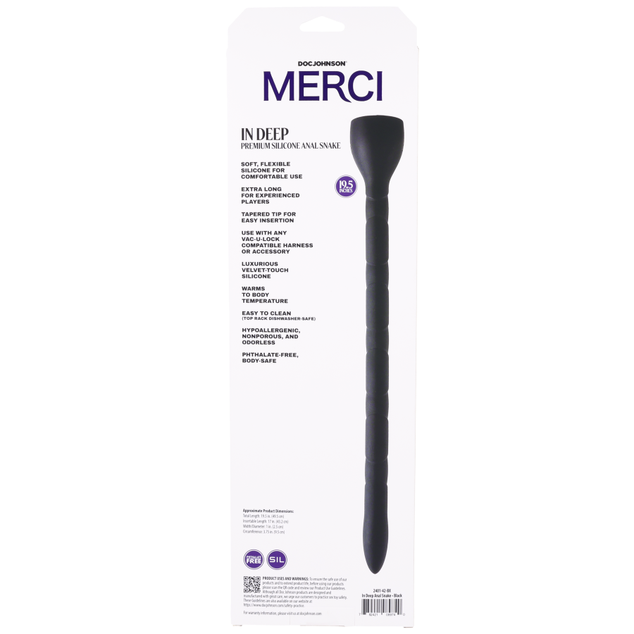 Merci In Deep Premium Silicone Anal Snake Black