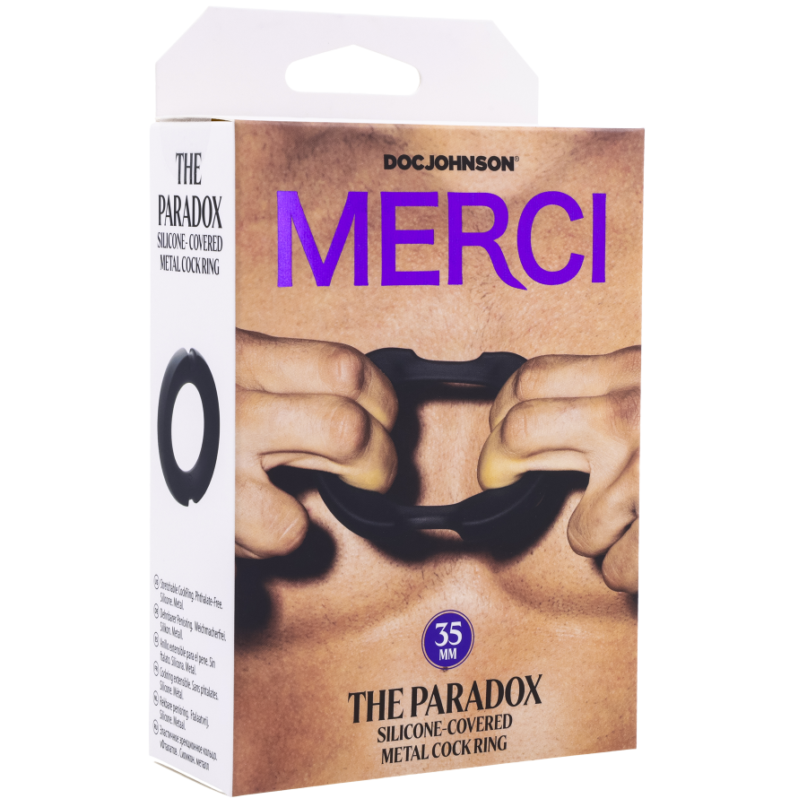Merci The Paradox Silicone-Covered Metal Cock Ring 35mm Black