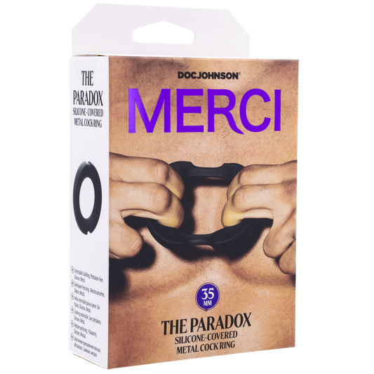 Merci The Paradox Silicone-Covered Metal Cock Ring 35mm Black
