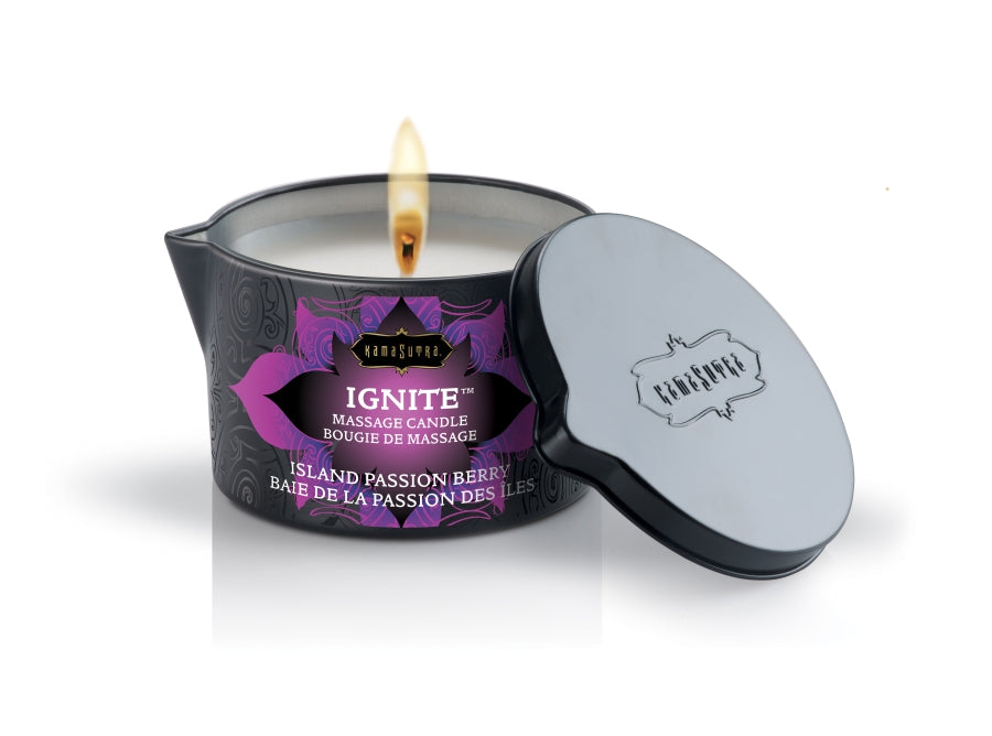 KamaSutra - Ignite Massage Candle Island Passion Berry 6oz/170g