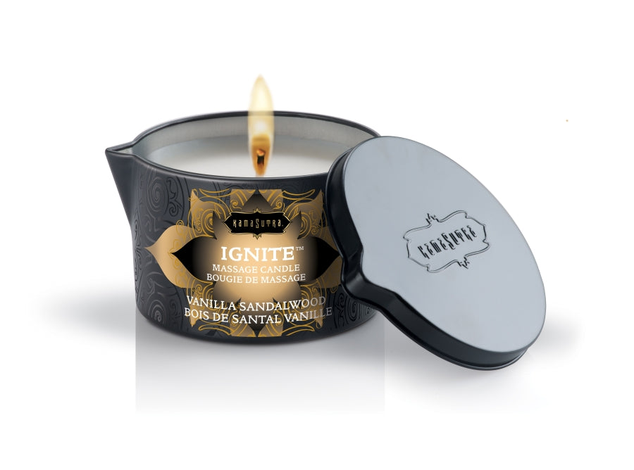 KamaSutra - Ignite Massage Candle Vanilla Sandalwood 6oz/170g