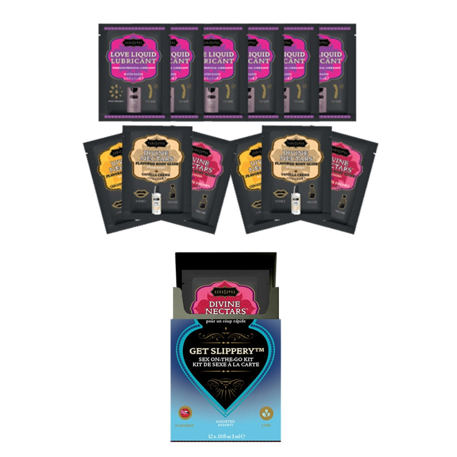KamaSutra - SexToGo 12-Packet Set Get Slippery