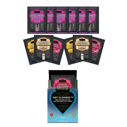 KamaSutra - SexToGo 12-Packet Set Get Slippery