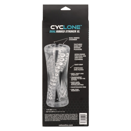 California Exotic Cyclone Dual Ribbed Stroker XL