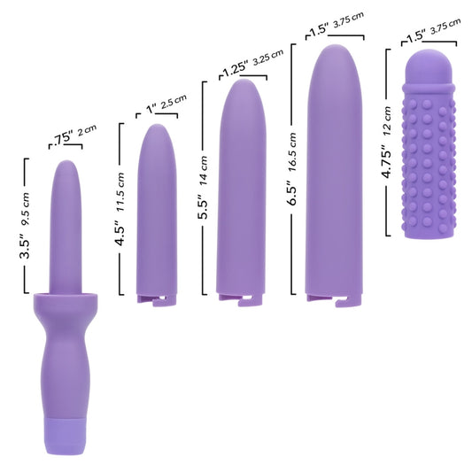 California Exotic Dr. Laura Berman Rechargeable Dilators Set of 4 Locking Sizes Plus Sleeve
