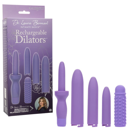 Dr. Laura Berman Rechargeable Dilators Set of 4 Locking Sizes Plus Sleeve